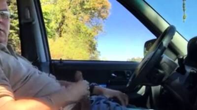 Daddy in the car play and cum - drtuber.com