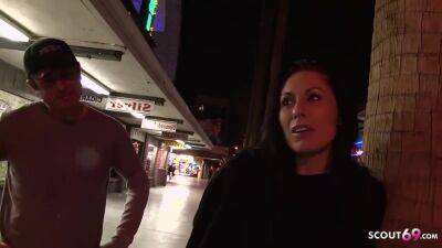 Busty Amateur Brunette Is Wearing Black Fishnets While - hclips.com