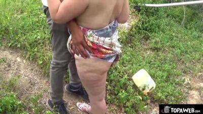 Red Haired Mature Is Wearing Glasses While Sucking A Rock - upornia.com