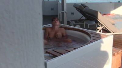 Relaxing In The Jacuzzi - upornia.com