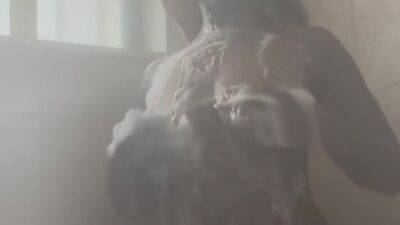 Sexy Ebony Squirts In The Shower! - hclips.com