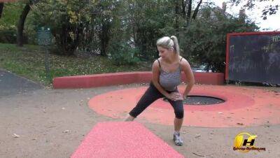 Jump and Running naked in Public Park by Katerina-Hartlova - xxxfiles.com