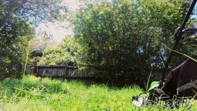 Sweaty While Mowing The Lawn In My Thong (voyeur) - upornia.com