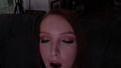 HJ redhead teen jerks POV oiled cock - drtuber.com