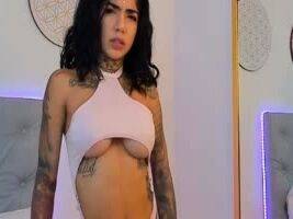 Tattooed Babe Rubs Her Wet Pussy On Cam - drtuber.com