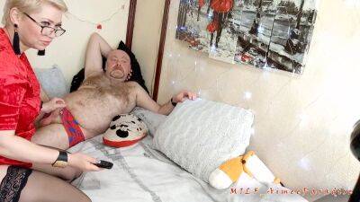 A Mature Lady In Red Sucks A Dick - Lady Red - hclips.com