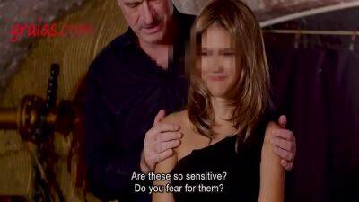 Cute Brunette Teen Receives Strokes On Butt - upornia.com