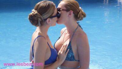 Kaisa Nord - Russian girlfriends Kaisa Nord and Mary Rock outdoor lesbian sex - sexu.com - Russia