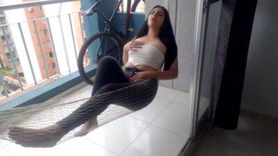 Im On The Balcony Of My In-laws House And My Boyfriend Activates My Anal Vibrator From His Room - hclips.com