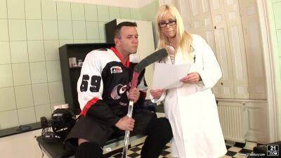 Hockey Star Gets Bodychecked - 3way - upornia.com