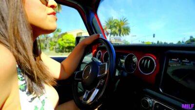 Stepmom Can I Play With Your Big Tits In Daddys Car - hclips.com