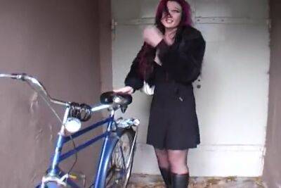 Natural Titted German Slut Pleasing Her Pierced Pussy With Her Dildo - upornia.com - Germany