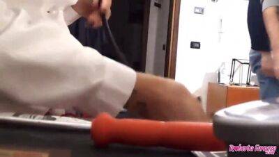 Roberta Farnese struggling with the sperm sampling of 2 patients - porntry.com - Italy