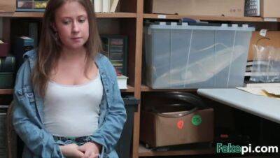 Brunette Brooke Bliss fucked in the back of the store - veryfreeporn.com