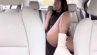 Slutty Ebony Accidentally Makes A Hot Mess In Her Stepbrothers Car - hclips.com