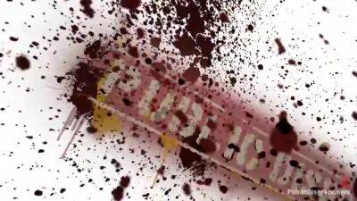 European Cutie Made To Jack Off A Stranger And Walk Through The Streets With His Cum On Her Face - upornia.com