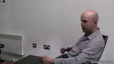 Huge boobs secretary blowjob and cock riding - veryfreeporn.com