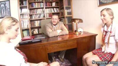 Monster Cock Teacher Fuck two School-Teens Lucy and Cat - porntry.com