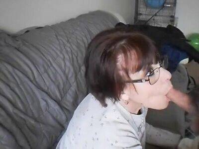 Dark Haired Granny Taking Some Cumshots - sunporno.com