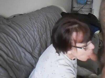 Blowjob Cum - Milf Cumshot - Dark Haired Granny Taking Some Cumshots - sunporno.com