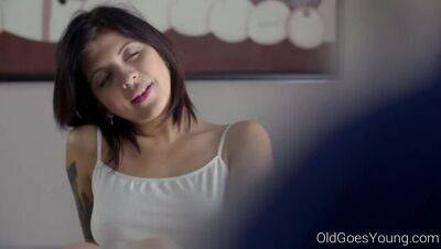 Old Goes Young - Sexy brunette Gerra and her man - porntry.com