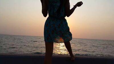 No Panties At Yacht Club During Evening Walk - upornia.com