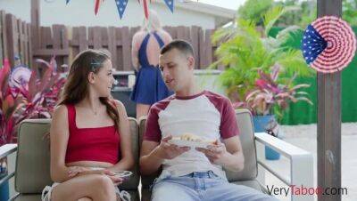 4th Of July Sentimental Fuck With StepSis - porntry.com