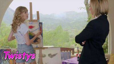 Cute spinner Mackenzie Moss gets taught a lesson by thicc babe - sexu.com