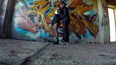 Girl Draws Graffiti And Then Fucks Her Boyfriend Strapon - hclips.com