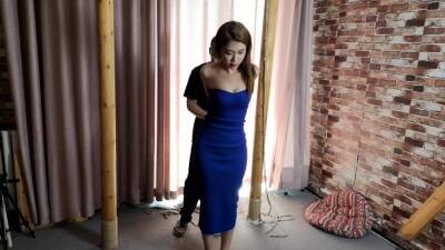 Beautiful Asian Woman Barefoot Hogtie With Flex Cuffs - upornia.com