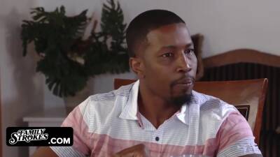 Perv Ebony Sluts Get Under The Dinner Table And Start Feasting On Big Black Dicks - upornia.com