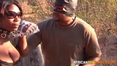 African shoplifter outdoors BDSM tied up domination punishment - txxx.com