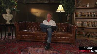 Strict leather domme whipping submissive during punishment - txxx.com