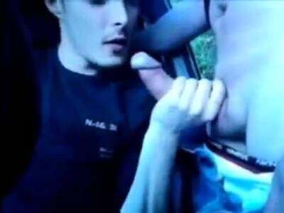 Blowing a guy at the car park and he cums on my face - nvdvid.com