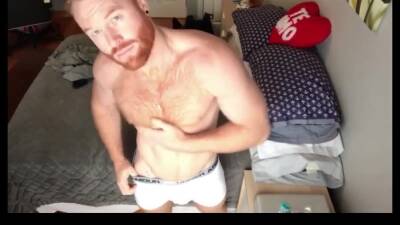 Ginger Hunk Seth Forena Bed Jerks his Cock Until He Cums - fetishpapa.com