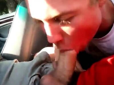 young twink sucks dick in car and swallows - drtuber.com