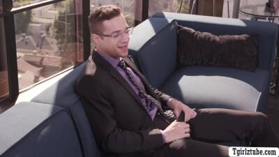 Handsome dude barebacks his Tranny boss - fetishpapa.com