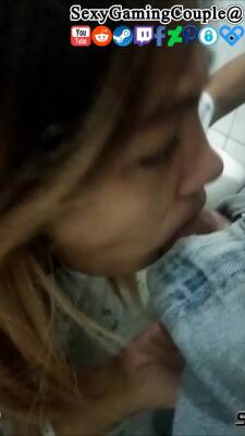 Pregnant wife gives blowjob in bathroom with IV still i - pornoxo.com