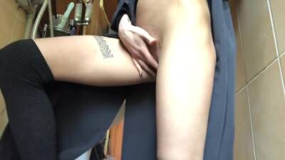 My School Teacher Made Me Squirt In A School Toilet: Real Foamy Orgasm - hclips.com