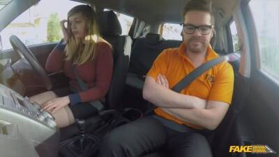 Ryan Ryder - 34F Boobs Bouncing in driving lesson - porntry.com