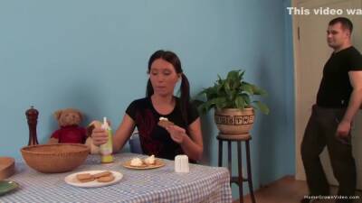 Flirtatious Darkhaired Babe With Pigtails Gets Had S - hclips.com