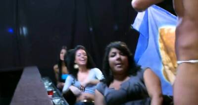 Favourable hottie gets to suck stripper's cock during party - icpvid.com