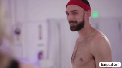 Blonde TS dancer barebacks her partner - fetishpapa.com