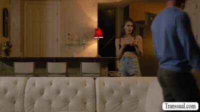 Seductive TS barebacks her new boyfriend - fetishpapa.com