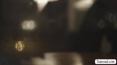 Curly babe TS barebacked by new stepdad - fetishpapa.com