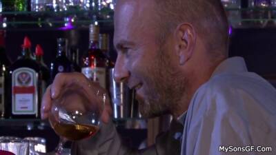 Pigtailed blonde cheating with his older father - sexu.com