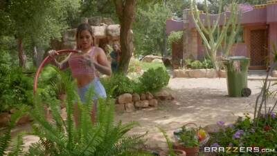 Keiran Lee - Jean Shorts - Karmen Karma - The Cum-Soaked Gardener - porntry.com