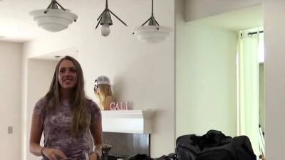 New brunette poses then gets pussyfucked in studio - nvdvid.com