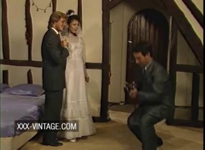 Lustful vintage bride takes two cocks in DP session - sunporno.com