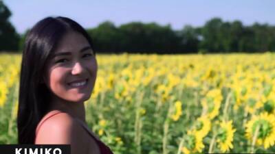 Hot mongolian babe stripping on a meadow - nvdvid.com